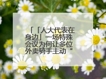 「人大代表在身边」一场特殊会议为何让多位外卖骑手主动“放下订单”？