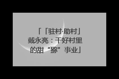 「驻村·助村」戴永亮：干好村里的甜“猕”事业