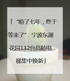 “盼了七年，终于等来了” 宁波东湖花园132台高龄电梯集中换新