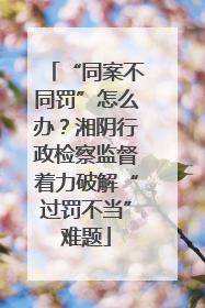 “同案不同罚”怎么办？湘阴行政检察监督着力破解“过罚不当”难题