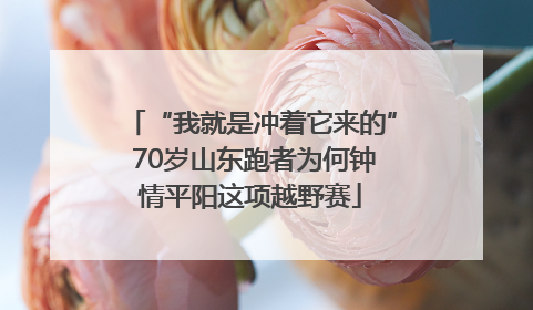 “我就是冲着它来的” 70岁山东跑者为何钟情平阳这项越野赛