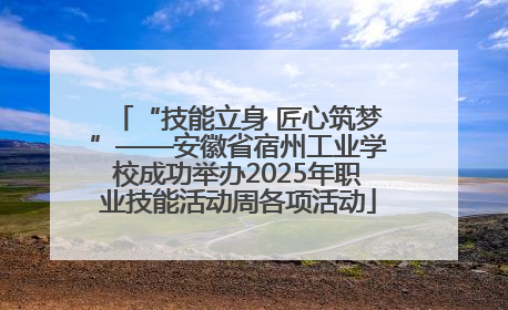“技能立身 匠心筑梦”——安徽省宿州工业学校成功举办2025年职业技能活动周各项活动