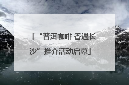“普洱咖啡 香遇长沙”推介活动启幕