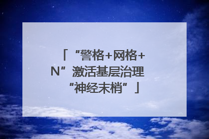 “警格+网格+N”激活基层治理“神经末梢”