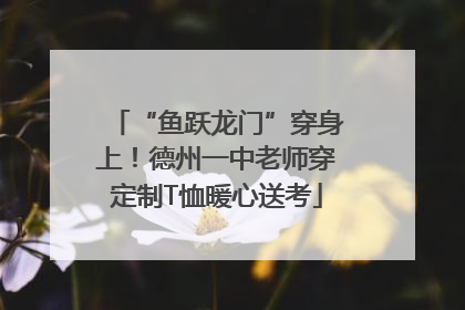 “鱼跃龙门”穿身上！德州一中老师穿定制T恤暖心送考