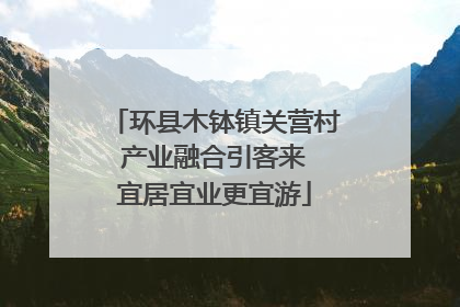 环县木钵镇关营村 产业融合引客来 宜居宜业更宜游