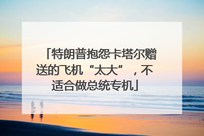 特朗普抱怨卡塔尔赠送的飞机“太大”，不适合做总统专机