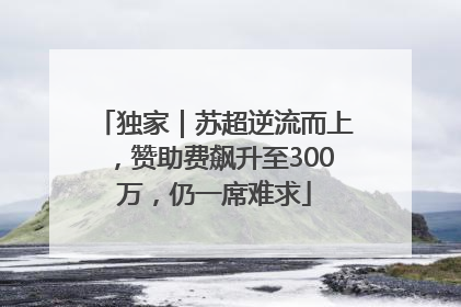 独家｜苏超逆流而上，赞助费飙升至300万，仍一席难求