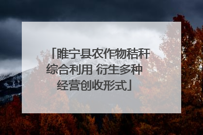 睢宁县农作物秸秆综合利用 衍生多种经营创收形式