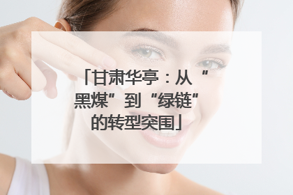 甘肃华亭：从“黑煤”到“绿链”的转型突围