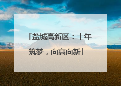 盐城高新区：十年筑梦，向高向新