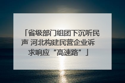 省级部门组团下沉听民声 河北构建民营企业诉求响应“高速路”