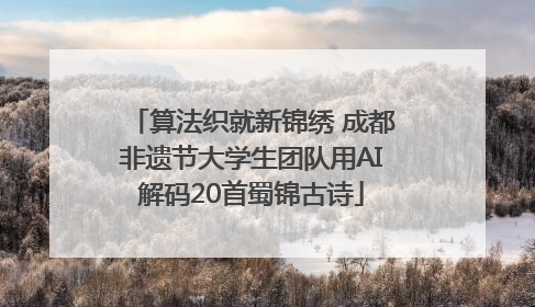 算法织就新锦绣 成都非遗节大学生团队用AI解码20首蜀锦古诗