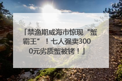 禁渔期威海市惊现“蟹霸王”！七人强卖3000元劣质蟹被铐！