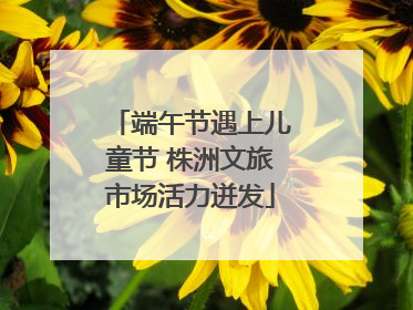 端午节遇上儿童节 株洲文旅市场活力迸发