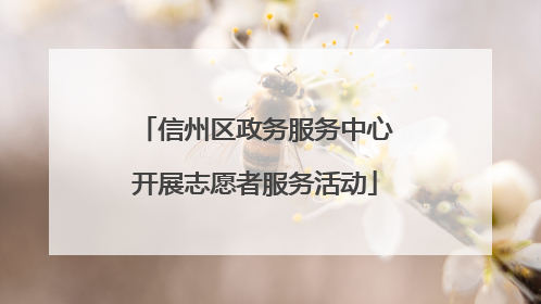 信州区政务服务中心开展志愿者服务活动