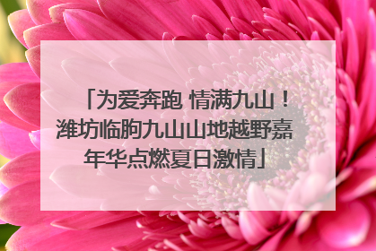 为爱奔跑 情满九山！潍坊临朐九山山地越野嘉年华点燃夏日激情