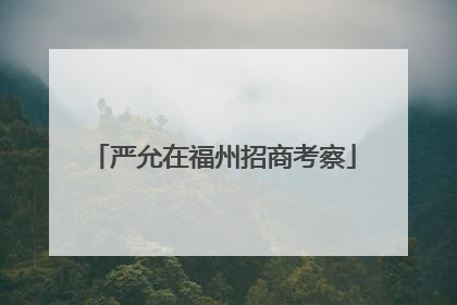 严允在福州招商考察