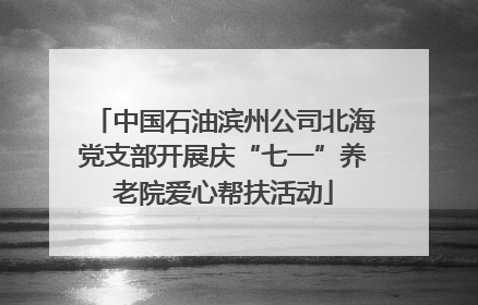 中国石油滨州公司北海党支部开展庆“七一”养老院爱心帮扶活动