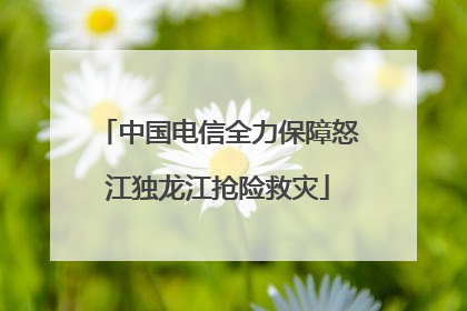 中国电信全力保障怒江独龙江抢险救灾