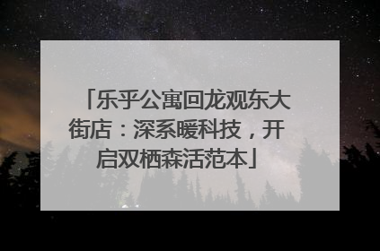 乐乎公寓回龙观东大街店：深系暖科技，开启双栖森活范本
