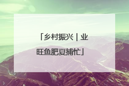 乡村振兴｜业旺鱼肥夏捕忙