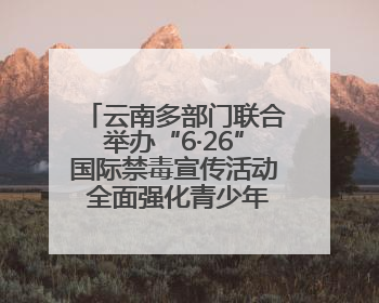 云南多部门联合举办“6·26”国际禁毒宣传活动 全面强化青少年防毒意识