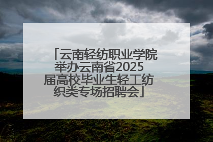 云南轻纺职业学院举办云南省2025届高校毕业生轻工纺织类专场招聘会