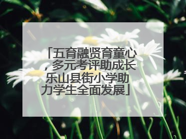 五育融贤育童心，多元考评助成长 乐山县街小学助力学生全面发展