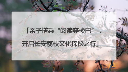 亲子搭乘“阅读穿梭巴”，开启长安荔枝文化探秘之行
