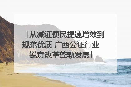 从减证便民提速增效到规范优质 广西公证行业锐意改革蓬勃发展