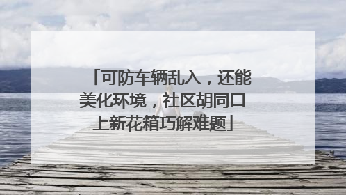 可防车辆乱入，还能美化环境，社区胡同口上新花箱巧解难题