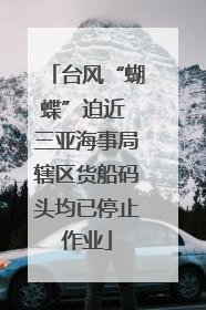 台风“蝴蝶”迫近 三亚海事局辖区货船码头均已停止作业