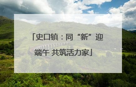 史口镇：同“新”迎端午 共筑活力家