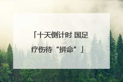十天倒计时 国足疗伤待“拼命”