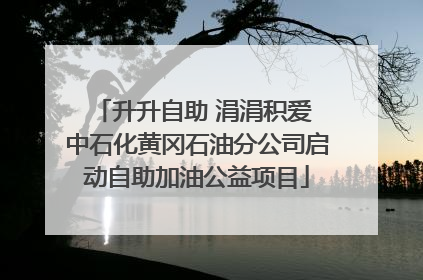 升升自助 涓涓积爱 中石化黄冈石油分公司启动自助加油公益项目