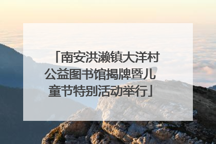南安洪濑镇大洋村公益图书馆揭牌暨儿童节特别活动举行