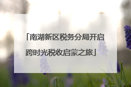 南湖新区税务分局开启跨时光税收启蒙之旅