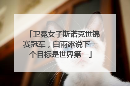 卫冕女子斯诺克世锦赛冠军，白雨露说下一个目标是世界第一