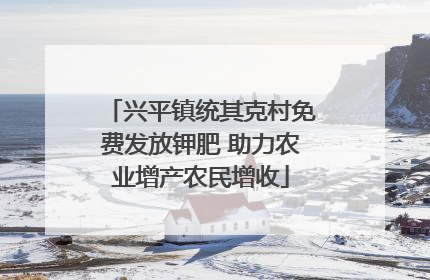 兴平镇统其克村免费发放钾肥 助力农业增产农民增收