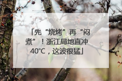 先“烧烤”再“闷煮”！浙江局地直冲40℃，这波很猛