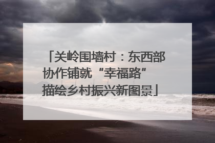关岭围墙村：东西部协作铺就“幸福路” 描绘乡村振兴新图景