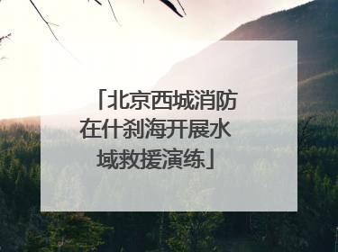 北京西城消防在什刹海开展水域救援演练