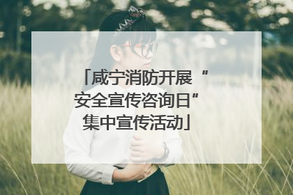 咸宁消防开展“安全宣传咨询日”集中宣传活动