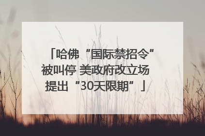 哈佛“国际禁招令”被叫停 美政府改立场提出“30天限期”