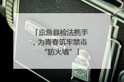 嘉鱼县检法携手，为青春筑牢禁毒“防火墙”