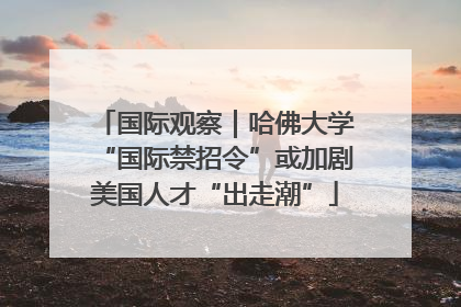 国际观察｜哈佛大学“国际禁招令”或加剧美国人才“出走潮”