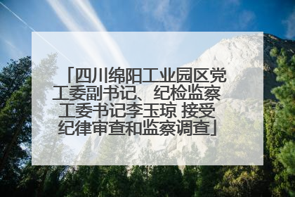 四川绵阳工业园区党工委副书记、纪检监察工委书记李玉琼 接受纪律审查和监察调查