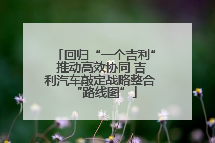 回归“一个吉利” 推动高效协同 吉利汽车敲定战略整合“路线图”