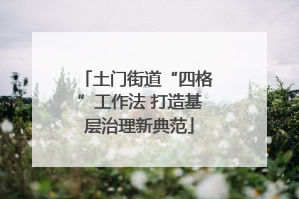 土门街道“四格”工作法 打造基层治理新典范